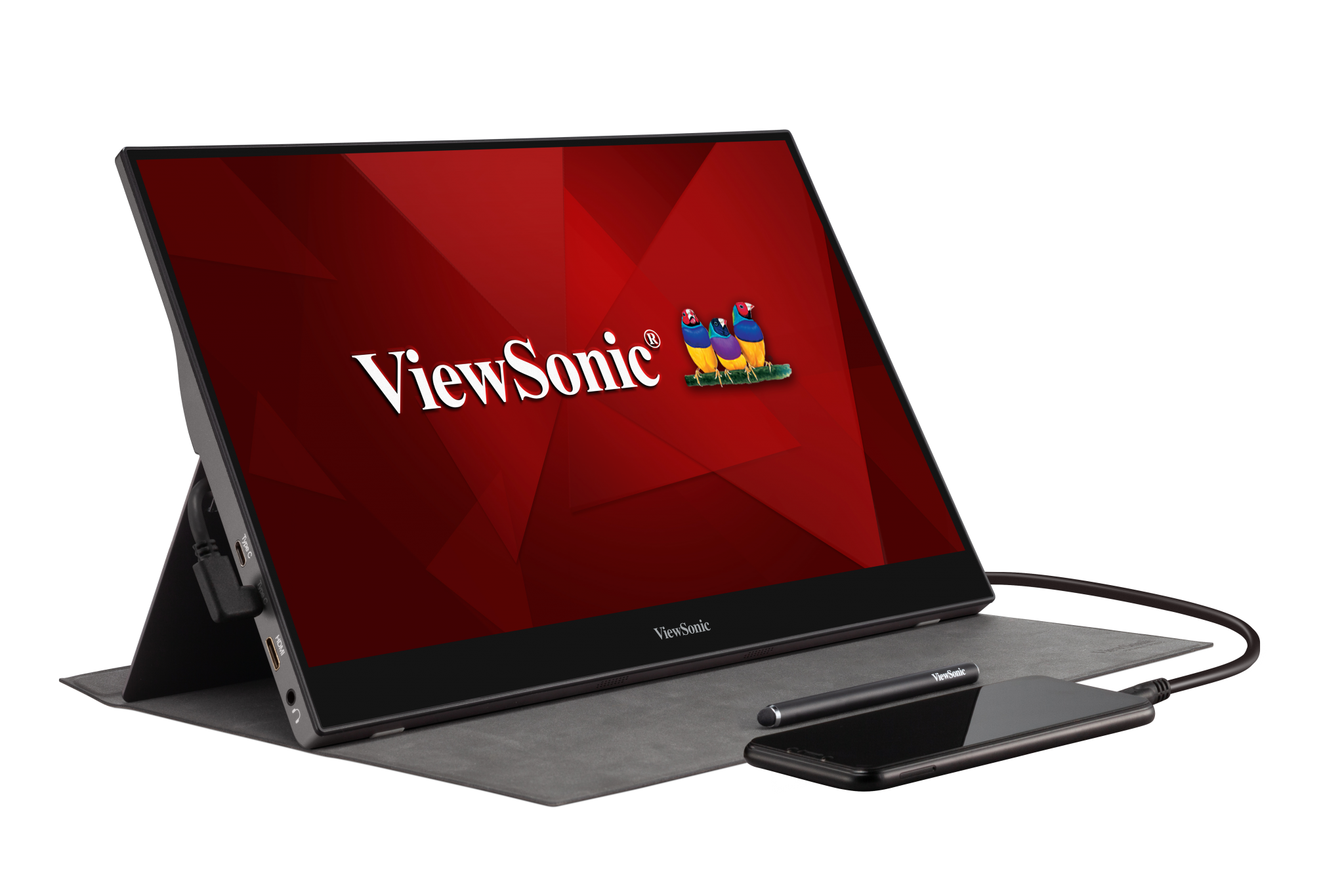 viewsonic td1655 touch portable monitor